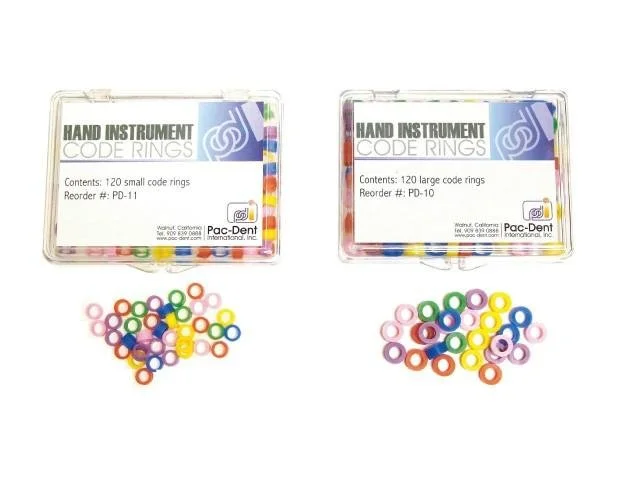 Dental Instrument Color Code Label Rings (Pac-Dent) — Orange and